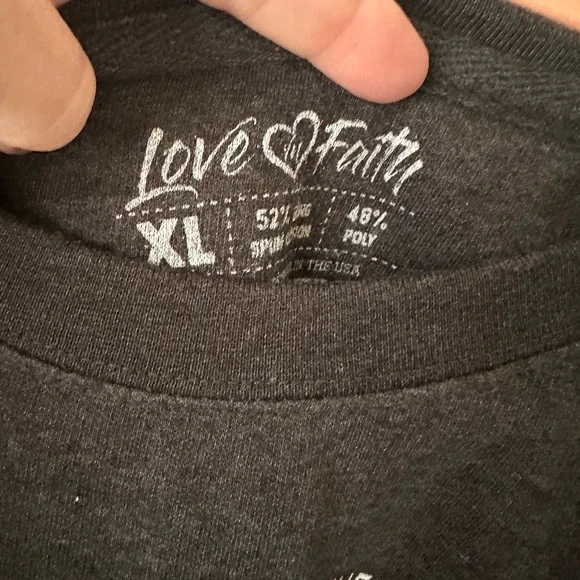 Black sweatshirt XL. Worn 1 time. Jesus - Picture 3 of 3